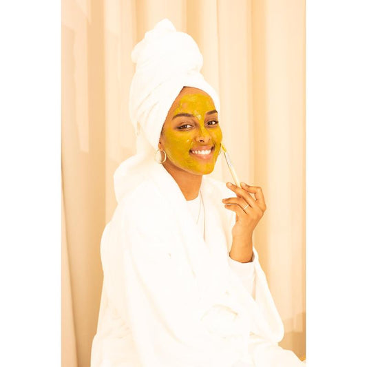 Qasil + Turmeric Face Mask Duo | Organic Brightening & Pore Detox Skincare (8oz)