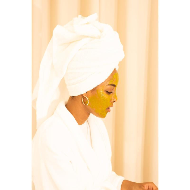 Qasil + Turmeric Face Mask Duo | Organic Brightening & Pore Detox Skincare (8oz)