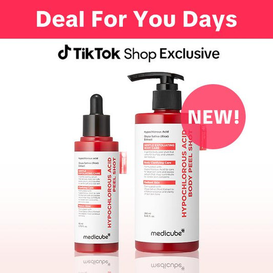 [Medicube] Hypochlorous Acid Rice Peel Shot Duo for Face & Body | Gentle Exfoliating Serum for Dead Skin Cells & Pore Care, Blackheads & Excess Sebum Control | Rice Extract, Hypochlorous, Panthenol for Hydrating & Smoothing Care