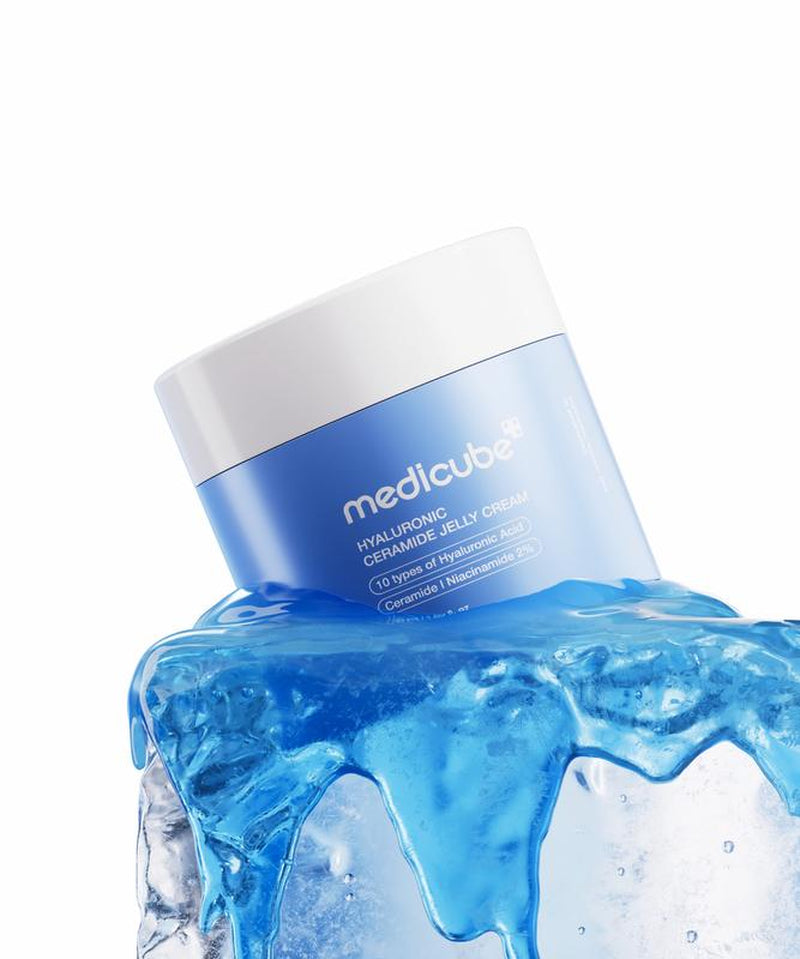 [Medicube] Hyaluronic Acid Moisturizing Jelly Cream | Daily Moisturizer for All Skin Types | Long-Lasting Hydration with Hyaluronic Acid, Ceramides, Multi Peptides | Supports Skin'S Natural Barrier | 1.09 Fl.Oz