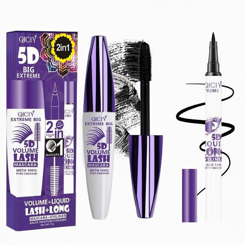 7D Waterproof Volume Mascara, Long Lasting Natural Curling Lashes for Professional Eye Makeup, Made for Women and Girls