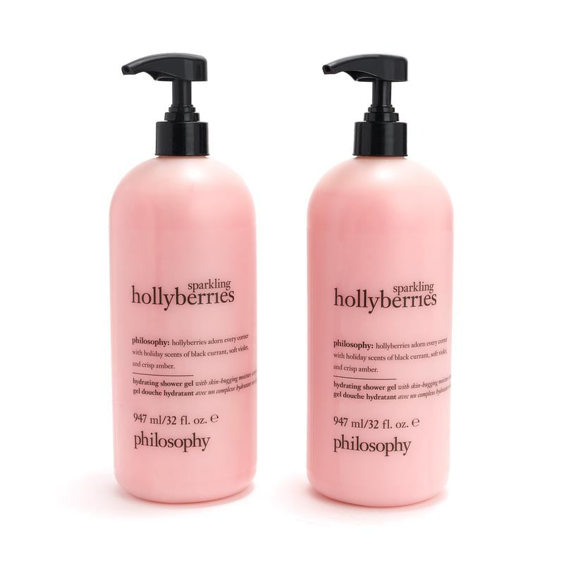 Philosophy Supersize Holiday Treats Shower Gel Duo 32oz – 3-in-1 Shampoo, Bubble Bath & Body Wash (Choose Scent)
