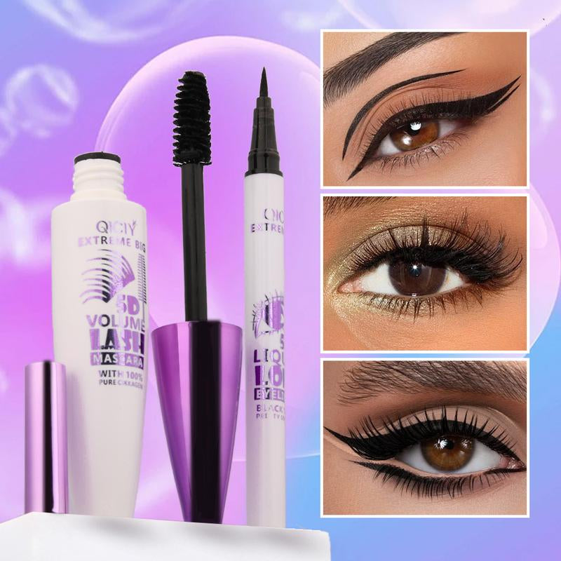 7D Waterproof Volume Mascara, Long Lasting Natural Curling Lashes for Professional Eye Makeup, Made for Women and Girls