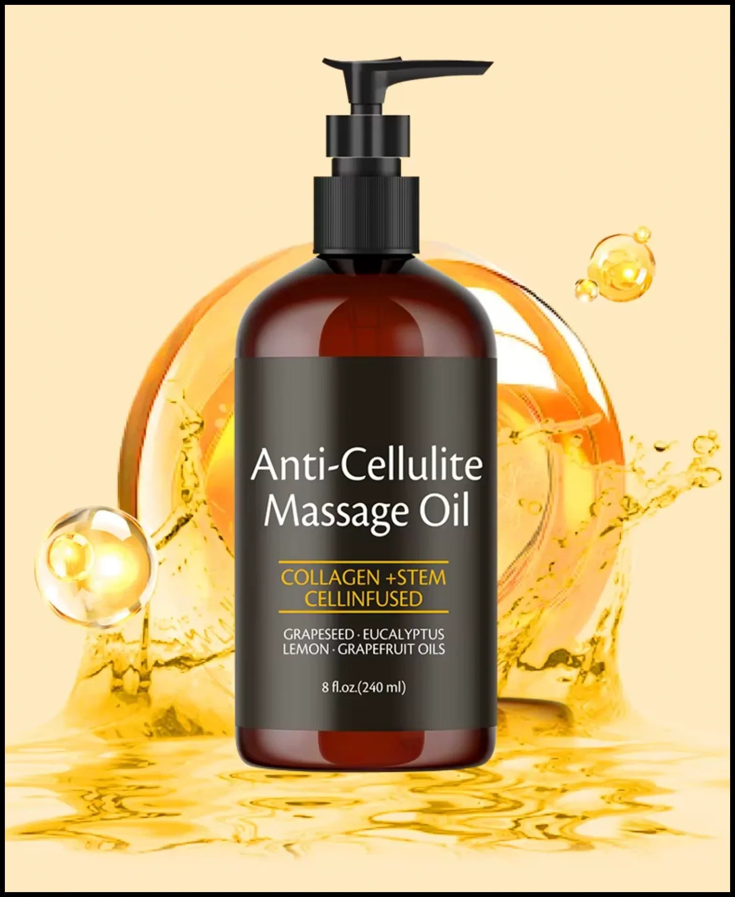 Firming Anti-Cellulite Body Oil with Collagen – 8 Fl Oz
