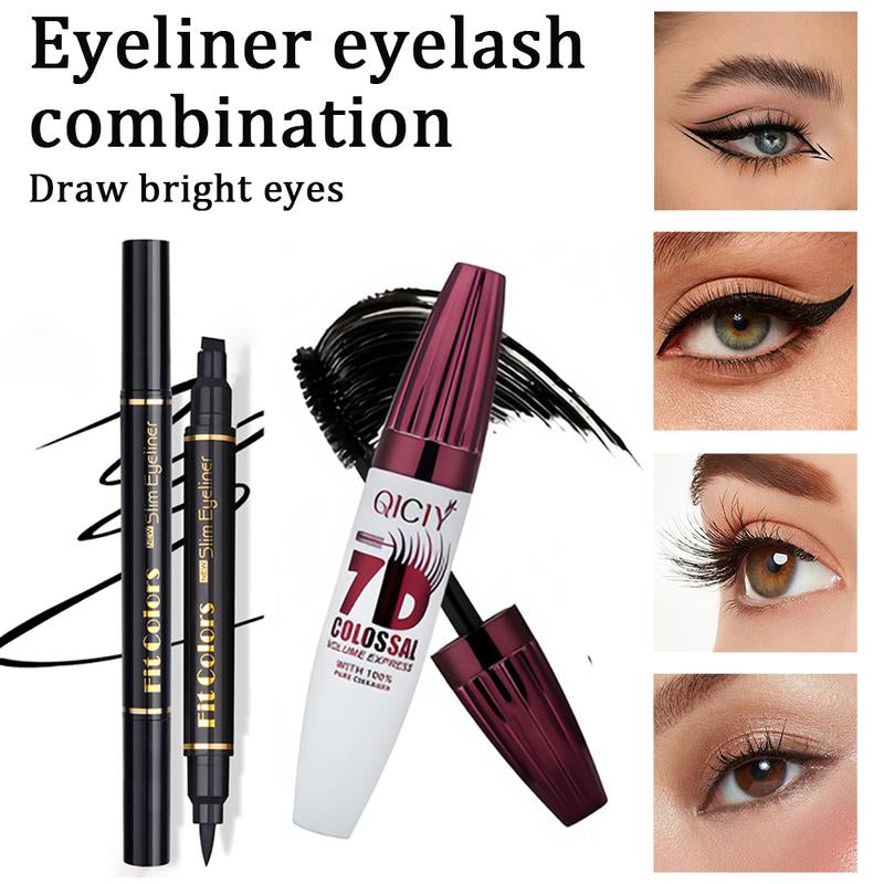 7D Waterproof Volume Mascara, Long Lasting Natural Curling Lashes for Professional Eye Makeup, Made for Women and Girls