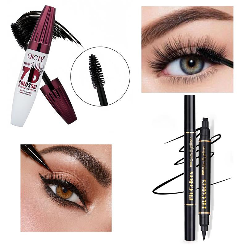 7D Waterproof Volume Mascara, Long Lasting Natural Curling Lashes for Professional Eye Makeup, Made for Women and Girls