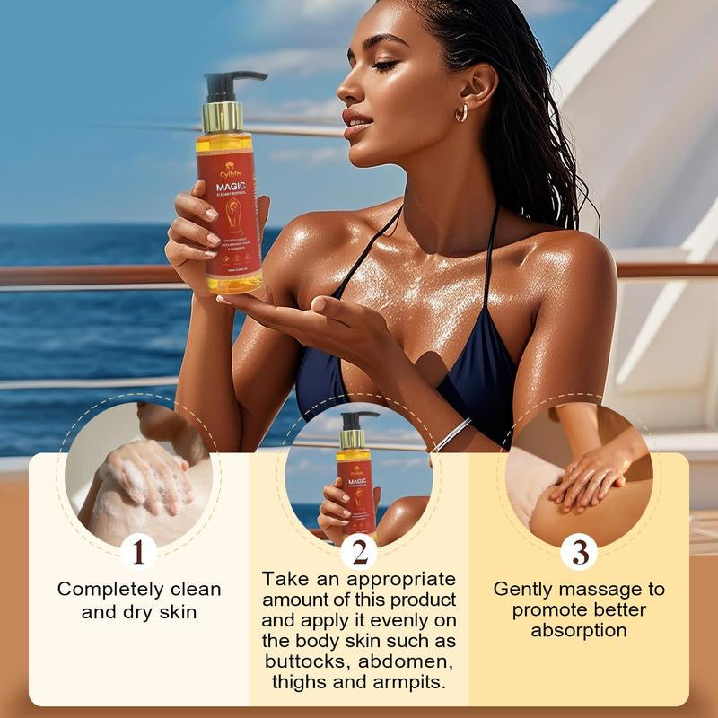 Magic Body Firming Oil – Hydrating Shower Oil & Skin so Soft Treatment with Magic Body Oils – Firming Body Lotion Alternative for Arms, Chest, Thighs – Infused with Vitamin E, Rosehip & Almond Oils