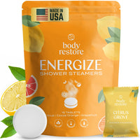 Shower Steamers Aromatherapy 15 Pack - Christmas Stocking Stuffers for Men, Birthday Gifts for Women, White Elephant, Relaxation, Self Care - Citrus