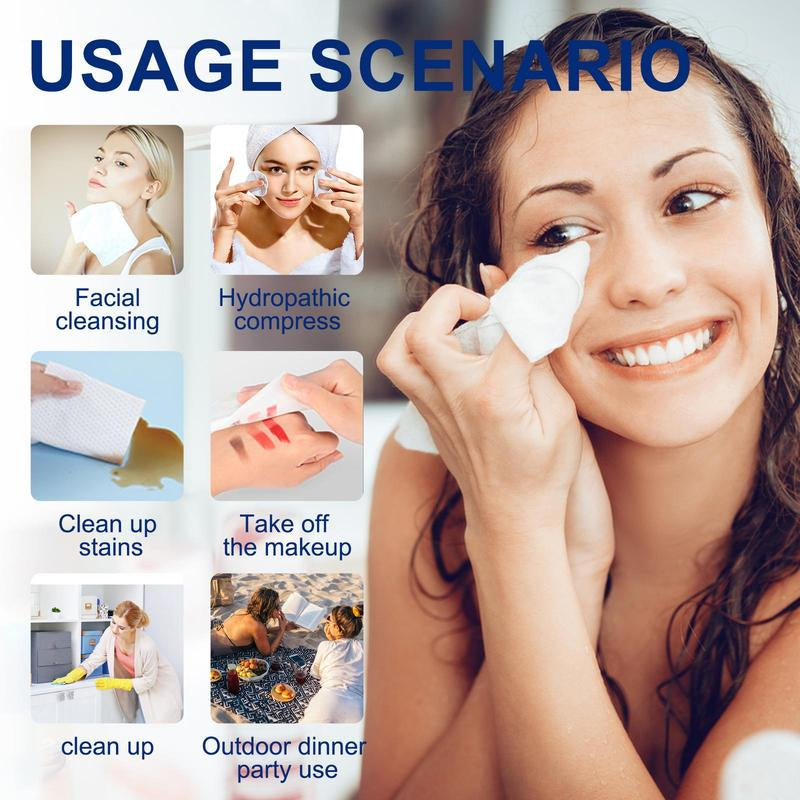 Disposable Face Towels 40pcs Box – Thick, Soft, Hygienic Facial Cleansing Wipes for Sensitive Skin