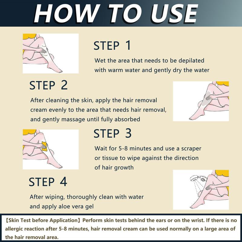 Hair Removal Cream: Hair Removal for Women and Men - Private Areas Bikini Area Body Legs Arms Underarms - Skin Friendly - Depilatory Cream - 100G