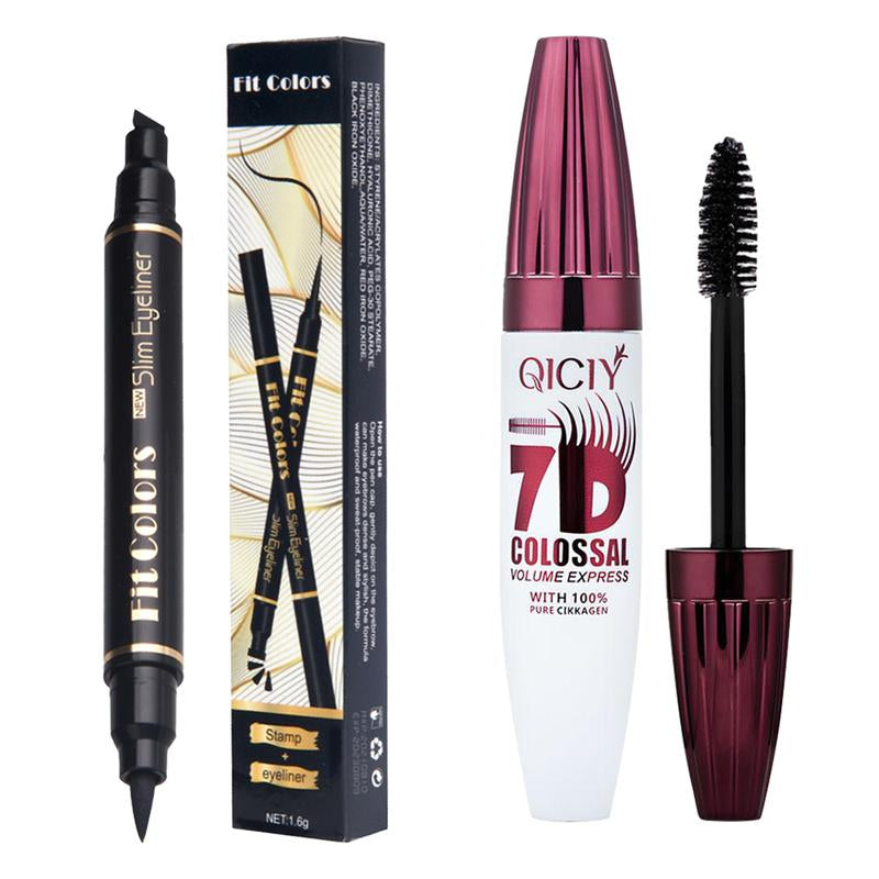 7D Waterproof Volume Mascara, Long Lasting Natural Curling Lashes for Professional Eye Makeup, Made for Women and Girls