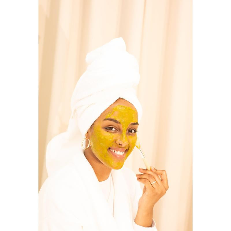 Qasil + Turmeric Face Mask Duo | Organic Brightening & Pore Detox Skincare (8oz)