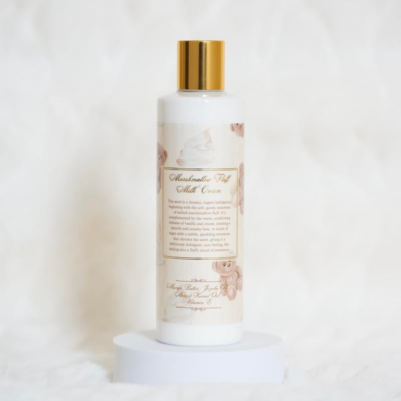 Marshmallow Fluff Body Cream - Luxurious Hydrating Lotion with Mango Butter Shea Butter Jojoba Oil Apricot Kernel Oil & Vitamin E for Soft Smooth Skin