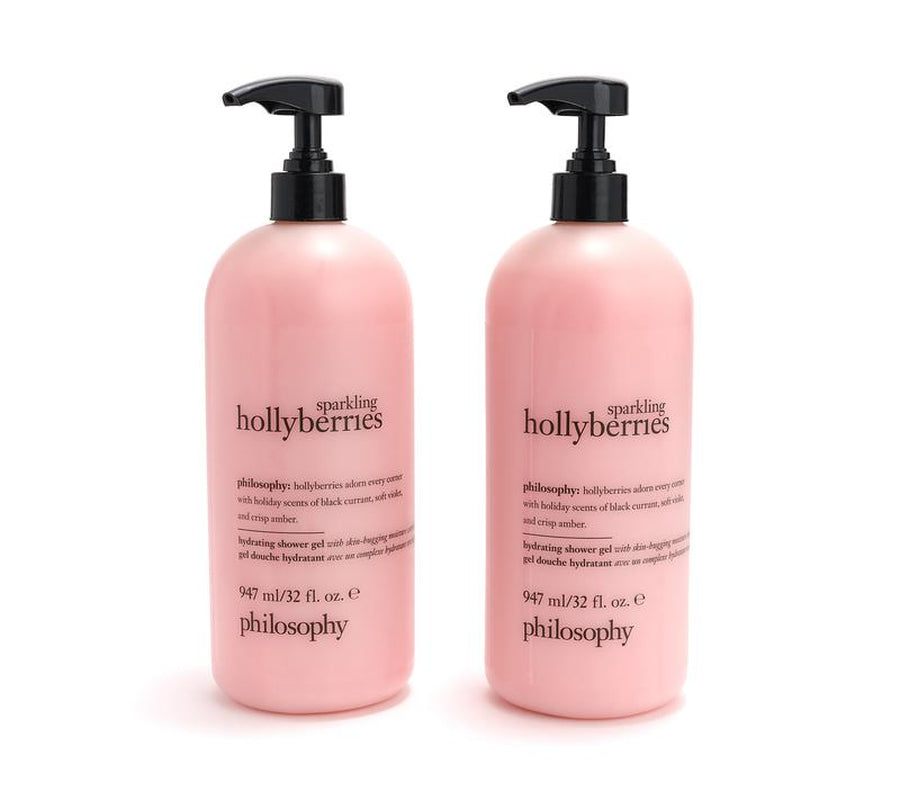 Philosophy Supersize Holiday Treats Shower Gel Duo 32oz – 3-in-1 Shampoo, Bubble Bath & Body Wash (Choose Scent)