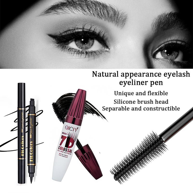7D Waterproof Volume Mascara, Long Lasting Natural Curling Lashes for Professional Eye Makeup, Made for Women and Girls
